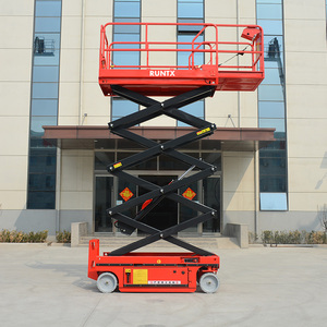 Runtx 8M 230kg Nuevo Motor eléctrico Elevador de tijera Rueda de transmisión hidráulica Plataforma de trabajo aéreo para talleres de reparación de maquinaria - Product Image 2