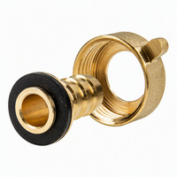 . Raccord de jardinage en laiton pour arrosage : Adaptateur 3/4" BSP femelle à raccord cannelé 20mm pour tuyau d'arrosage