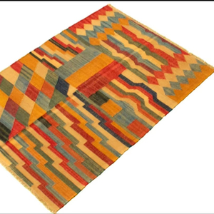 พรมผ้าฝ้ายทอมือสไตล์โมเดิร์นปรับแต่งได้คุณภาพระดับพรีเมียมลายนามธรรมหลากสีสวยใช้ในบ้านมีขนาดให้เลือก - Product Image 1