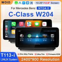 Reproductores Multimedia con Pantalla Táctil HD de 12.8'' y 2400*900, Inalámbricos, con Carplay/Android Auto, para Mercedes Benz Clase C W204 2007-2010