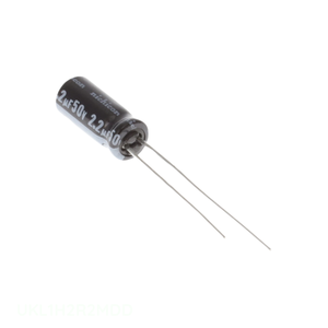 ตัวแทนจำหน่ายอย่างเป็นทางการ ตัวเก็บประจุแบบ Through Hole 2.2 uF UKL1H2R2MDD CAP ALUM 2.2UF 20% 50V RADIAL TH - Product Image 1