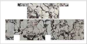 Italy Violar Marble Luxury Reception Desk with Storage <b>Drawers</b> and LED Light for Hotel Supermarket - Product Image 5