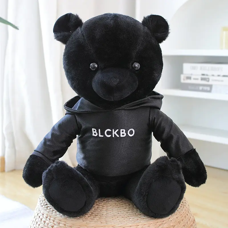 30cm 40cm vendita calda nuovi giocattoli di peluche di peluche di peluche carino orso nero vestiti di seduta rimovibile peluche orsacchiotto bambola giocattolo regalo