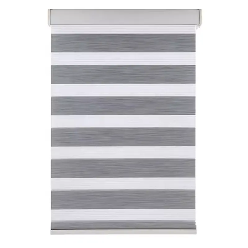 Fertige Schiff-Fenster dekorative Rollos Doppelschicht-Rollos Vorhänge weiß grau Farbe Zebra-Jalousien