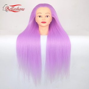 Cabeza de Maniquí de Peluquería para Prácticas, Cabeza de Entrenamiento de Cabello Lacio Yaki, Venta al por Mayor, Barata, con Abrazadera - Product Image 3