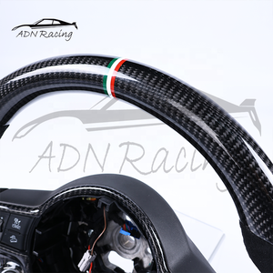 Volante Personalizado de Fibra de Carbono y Alcántara Italiana para Alfa Romeo Giulia QV Stelvio 2015-2020 con Botón de Encendido - Product Image 6