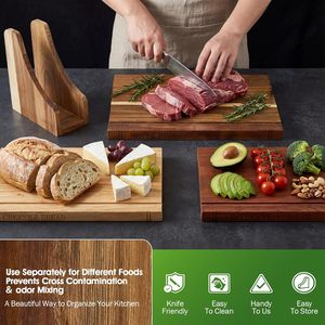 Ensemble de planches à découper en bois pour <span class=keywords><strong>la</strong></span> <span class=keywords><strong>cuisine</strong></span>, ensemble de 3 pièces, adapté aux légumes, au <span class=keywords><strong>fromage</strong></span> et à <span class=keywords><strong>la</strong></span> viande, cadeau unique pour les cuisiniers à domicile - Product Image 3