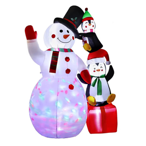 Unigz Muñecos Inflables de Nieve Personalizados con Luces LED para Exteriores, Decoración Navideña - Product Image 6