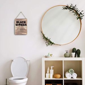Décoration murale suspendue en bois, logo noir, <span class=keywords><strong>nom</strong></span> <span class=keywords><strong>féminin</strong></span>, inspirant, moderne, HS HS-23Z323, accessoires multifonctionnels pour salon - Product Image 6