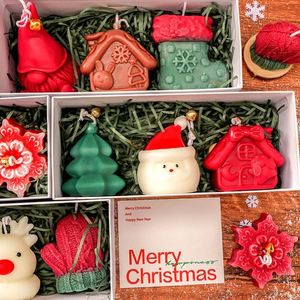 3 Pcs Reindeer Christmas Tree Santa Claus Shape <b>Candle</b> <b>Set</b> Christmas Scented <b>Candle</b> <b>Gift</b> <b>Set</b> Natural Soy Wax Home Decoration - Product Image 3