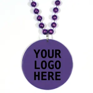 Fashion All-Match Personalized Accessory Necklace Custom Mardi Gras Medallion Beads
