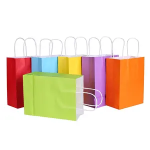 LOKYO Wholesale Custom Logo Takeout Food Bags Takeaway Gift Shopping Kraft Paper Bags Bolsa De Papel Kraft