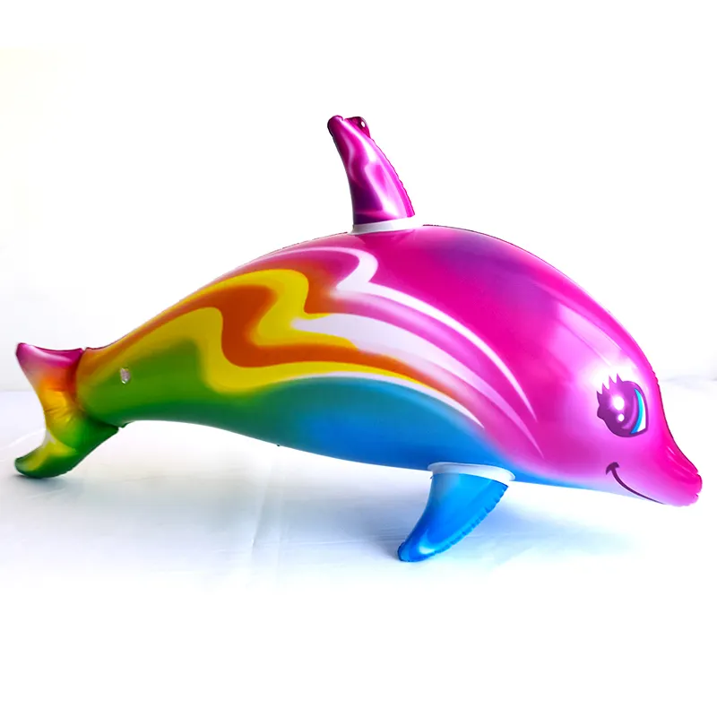 Holesale-juguete inflable divertido para niños, animal inflable colorido, Delfín