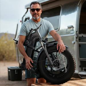 Vélo Électrique Pliable <span class=keywords><strong>Tout</strong></span>-Terrain à Gros Pneus 20x4" Puissant Vélo Électrique <span class=keywords><strong>Tout</strong></span>-Terrain Montagne Neige Plage - Product Image 5