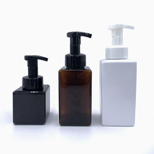 Bouteille à pompe carrée vide de 250 ml pour mousse, savon liquide pour les mains et le corps, en plastique - Product Image 5