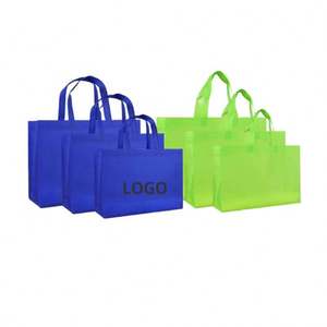 Sacs de courses réutilisables personnalisés en tissu non tissé écologique avec impression de logo sur mesure en gros - Product Image 1