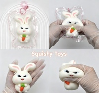 Mainan Silikon Food-Grade Squishy Cream Clay Kelinci dengan Tepi Jahitan - Mainan Pereda Stres dan Dekompresi Grosir Mainan Fidget