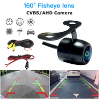AHD 720P étanche IP68 12V universel caméra de recul de voiture 160 grand Angle oeil de poisson Mini caméra de voiture caméra de recul de voiture