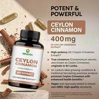 Capsules de cannelle de Ceylan de qualité GMP, fabrication OEM/ODM, soutien antioxydant, complément alimentaire pour la santé digestive, compléments de cannelle pour femmes et hommes