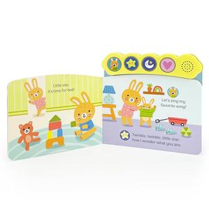 Livre sonore personnalisé Twinkle Little Star, 6 boutons à presser pour jouer, musique de l'heure du coucher, comptes-rendus, livre interactif en carton, OEM - Product Image 5