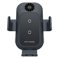 Capteur intelligent universel à serrage automatique Support de téléphone pour voiture Support de chargeur de voiture sans fil pour charge rapide Chargeur de voiture sans fil