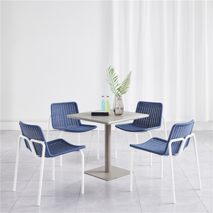 Ngoài Trời Trắng 70X70 Vuông Ăn Bàn Cà Phê Nhựa Gỗ Sắt Slat Pub Bảng - Product Image 4