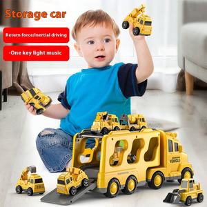 Transfrontalier pour <span class=keywords><strong>Amazon</strong></span> Explosions modèle <span class=keywords><strong>de</strong></span> véhicule d'ingénierie en plastique lumière musique Transport inertie <span class=keywords><strong>camion</strong></span> <span class=keywords><strong>de</strong></span> pompiers conteneur voiture pour - Product Image 2