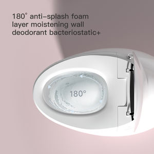 <span class=keywords><strong>WC</strong></span> intelligent en céramique <span class=keywords><strong>pour</strong></span> petite salle de bain - Siège chauffant, chasse automatique, double chasse, télécommande, gain de place, drainage en P-trap - Product Image 3