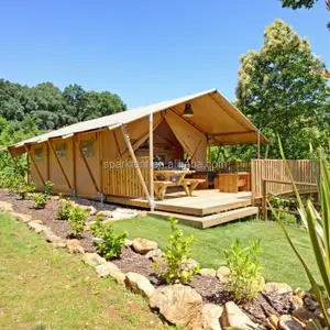 Hot selling hotel tent with living room and Bedrooms Glamping Safari Tent for resorts
