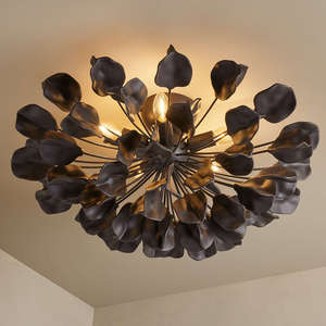 Lámpara Colgante Moderna de Pétalos Creativos para Restaurante, Hotel, Comedor, Dormitorio, Hermosa Lámpara de Flores de Cerámica Semiempotrada - Product Image 6