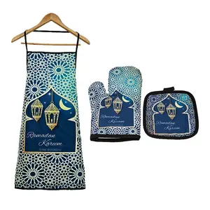 Tạp Dề Ramadan Kareem 2022 Eid Mubarak Nướng Găng Tay Chống Nóng Pad Hồi Giáo Eid Trang Trí Tiệc Cho Gia Đình Chúc Mừng Năm Mới