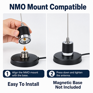 <span class=keywords><strong>Antena</strong></span> Móvil de Banda Dual VHF <span class=keywords><strong>UHF</strong></span> NMO 144 430MHz 100W de Alta Ganancia <span class=keywords><strong>para</strong></span> Radio de Coche - Product Image 2