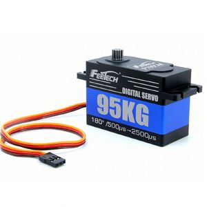 Moteur numérique Super Torque 12V 100kg à bras métallique 1:5-1:6 pour moteurs RC, robots, bateaux, hélicoptères et rotors d'avions pour garçons - Product Image 2