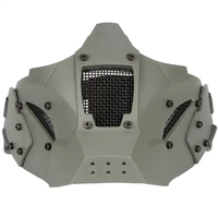 Iron Warrior Moto CS Party Demi-masque de protection tactique Adapté au casque rapide