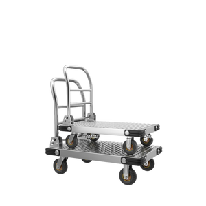 Chariot de transport de marchandises pour entrepôt, plaque d'acier 72*48, faible hauteur de clôture, roues résistantes à l'usure de 4 pouces, capacité de charge de 300 kg - Product Image 2