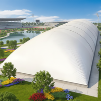 Tente gonflable en PVDF sur mesure, directement de l'usine, pour garage, abri, installations sportives, terrains de badminton et de basketball - Écologique et ignifuge