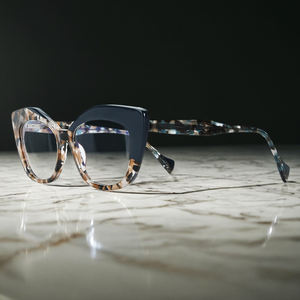 Monturas de Gafas de Acetato Estilo Retro Ojo de Gato, Monturas Ópticas de Acetato, Lentes Personalizables - Product Image 1