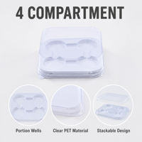 Boîte d'emballage pour biscuits en plastique PET transparent jetable de qualité alimentaire, couvercle personnalisable, boîtes thermoformées