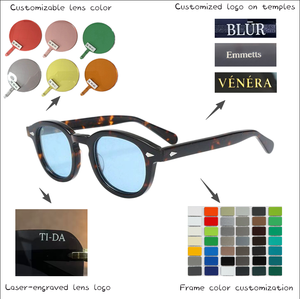 Gafas <span class=keywords><strong>de</strong></span> <span class=keywords><strong>Sol</strong></span> Estilo <span class=keywords><strong>Johnny</strong></span> <span class=keywords><strong>Depp</strong></span> para Hombre y Mujer <span class=keywords><strong>de</strong></span> Marca <span class=keywords><strong>de</strong></span> Diseñador Polarizadas <span class=keywords><strong>con</strong></span> Montura <span class=keywords><strong>de</strong></span> Acetato Vintage para Hombre UV400 - Product Image 3