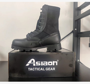 Bottes tactiques Asiaon TSB910 personnalisées en cuir pleine fleur pour la forêt, la jungle, la randonnée et tous terrains, avec semelle Panama - Product Image 2