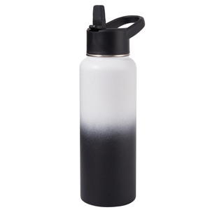 40oz Triple wall vacuum insulated Flip straw lid water <b>bottle</b> Drop resistant sports <b>thermos</b> 12 hour hot 24 hour cold - Product Image 1