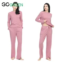RTS Bequeme und atmungsaktive lang ärmel ige dreiteilige Home Pj Pink Designer Pyjamas Sets für Frauen