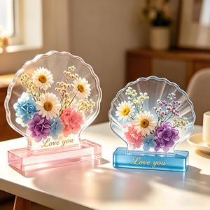 Kalp Kabuğu Fotoğraf Çerçevesi Silikon Kalıp DIY Epoksi Reçine Dekoratif Teşhir Standı Kalıbı - Product Image 3