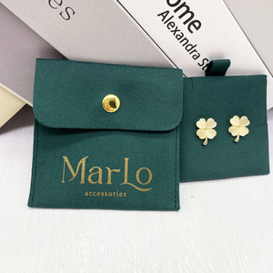 Bolsa de Embalaje de Joyería de Microfibra Personalizada con Almohadilla/Soporte Interior, Bolsa para Pendientes - Product Image 3