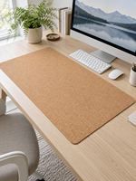 Tapis de bureau en liège en gros, tapis de table naturel antidérapant et imperméable pour fournitures de bureau