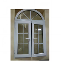 Parrilla de ventana moderna simple diseña ventanas abatibles de PVC y diseño de rejilla de ventana francesa