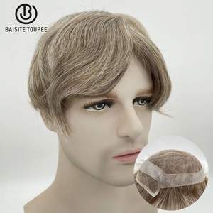 Rambut Palsu Pria Pirang Asli India untuk Pria dengan Lace Frontal - Product Image 5