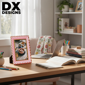 กรอบรูปไม้สีชมพูและสีทอง DX Designs ขนาด 4x6 5x7 6x8 8x10 นิ้ว - กรอบรูปสวยเก๋สำหรับห้องนอนและเป็นของขวัญ - Product Image 6