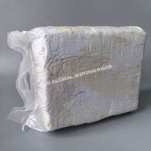 Trapos de Felpa Reciclados de Color Blanco para Uso Industrial, Bolsa de 10 kg, Trapos 100% Algodón para Limpieza - Product Image 1
