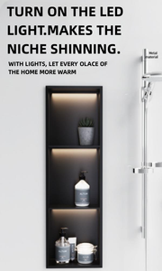 Estante de Baño de Aleación de <span class=keywords><strong>Aluminio</strong></span> de Alta Calidad con Luz LED Integrada, Nicho Metálico para TV con Luz, Mueble de Baño con Acabado Moderno - Product Image 6